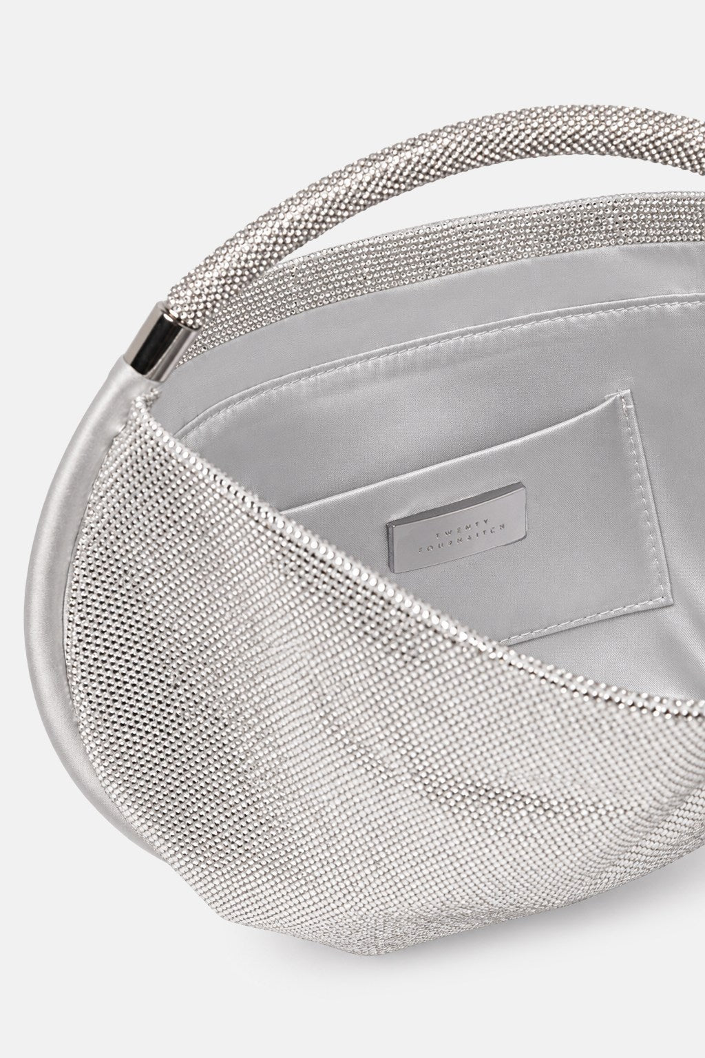 Moon Bag – handbag argento | TWENTYFOURHAITCH – dettaglio