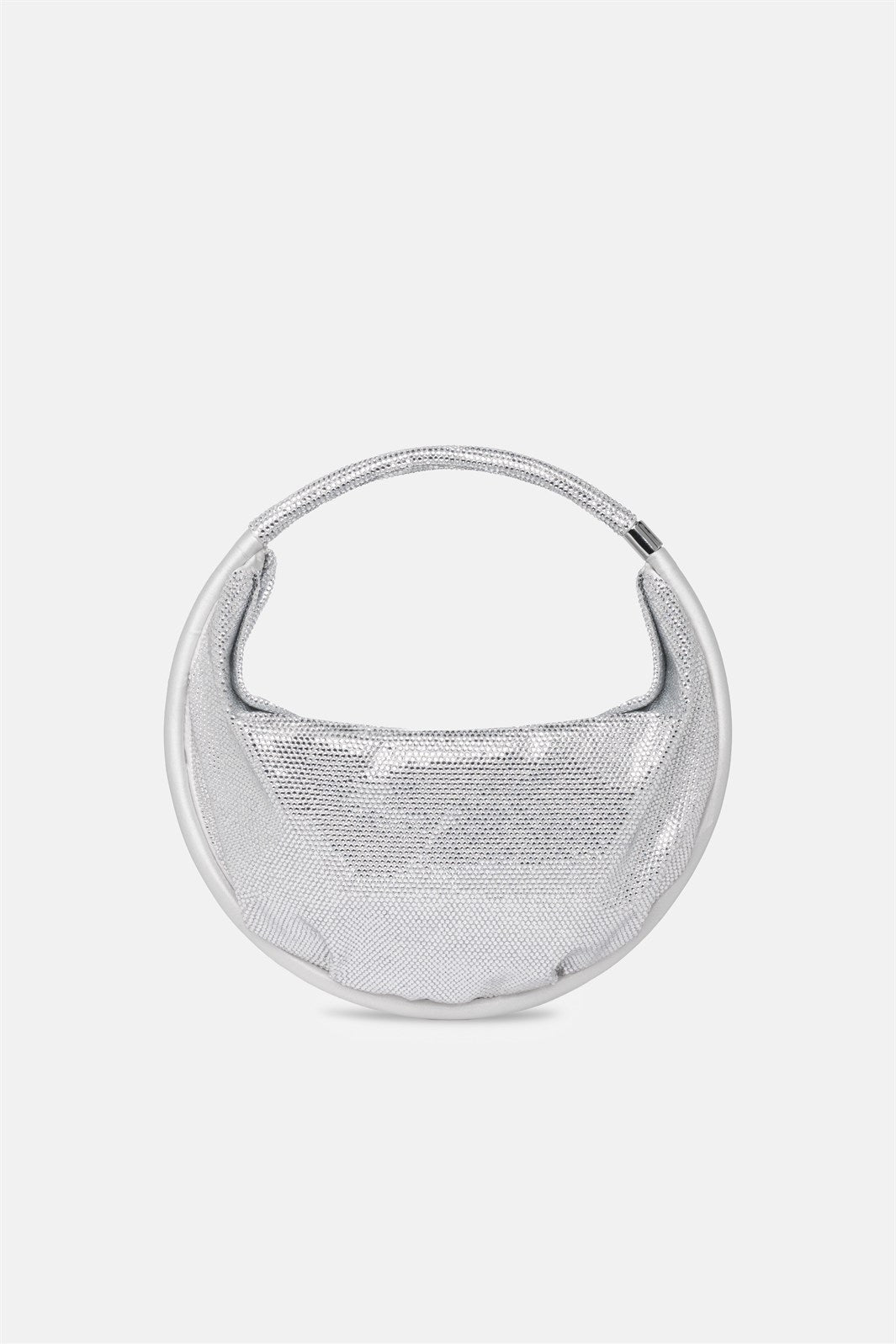 Moon Bag – handbag argento | TWENTYFOURHAITCH – vista frontale