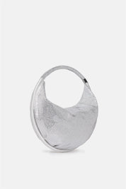 Moon Bag – handbag argento | TWENTYFOURHAITCH – vista laterale