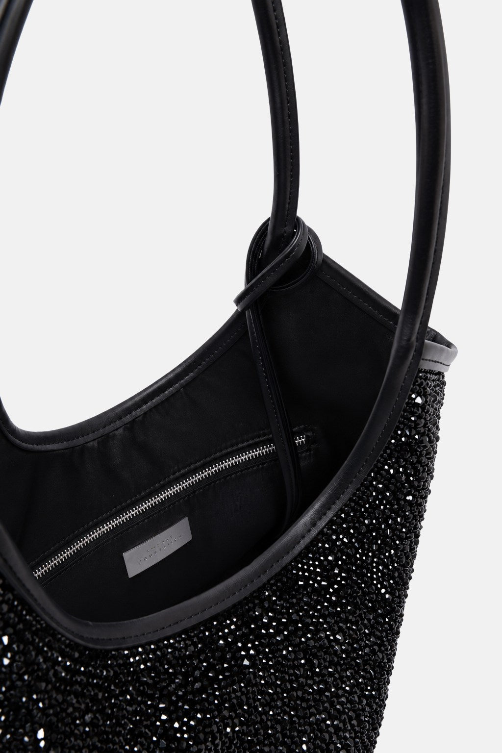Nela – maxi bag nera | TWENTYFOURHAITCH – dettaglio