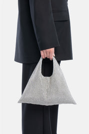 Parks – silver handbag | TWENTYFOURHAITCH – worn by model