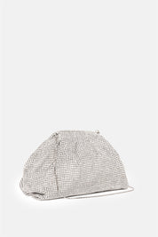 Petra – pouch bag argento | TWENTYFOURHAITCH – vista laterale