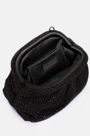 Petra – pouch bag nera | TWENTYFOURHAITCH – dettaglio