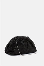 Petra – pouch bag nera | TWENTYFOURHAITCH – vista laterale