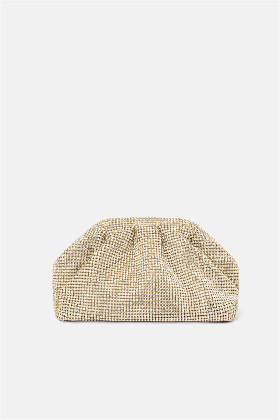 Petra – gold pouch bag | TWENTYFOURHAITCH – front view