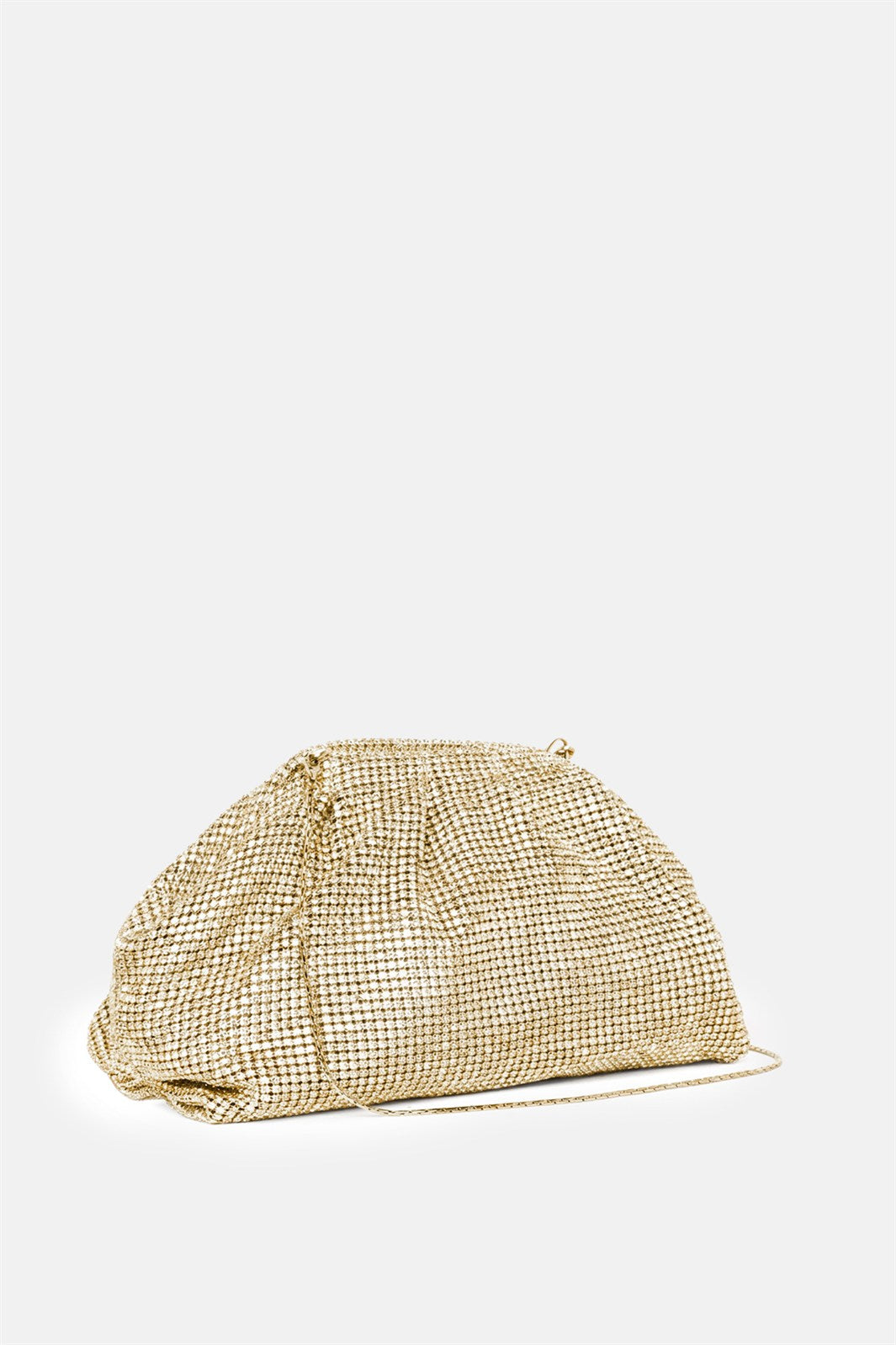 Petra – gold pouch bag | TWENTYFOURHAITCH – side view