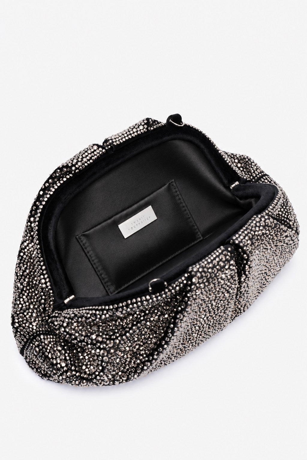 Mirach – pochette nera e grigia | TWENTYFOURHAITCH – dettaglio