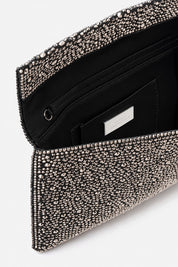 Carena – pochette strass nera e grigia | TWENTYFOURHAITCH – dettaglio