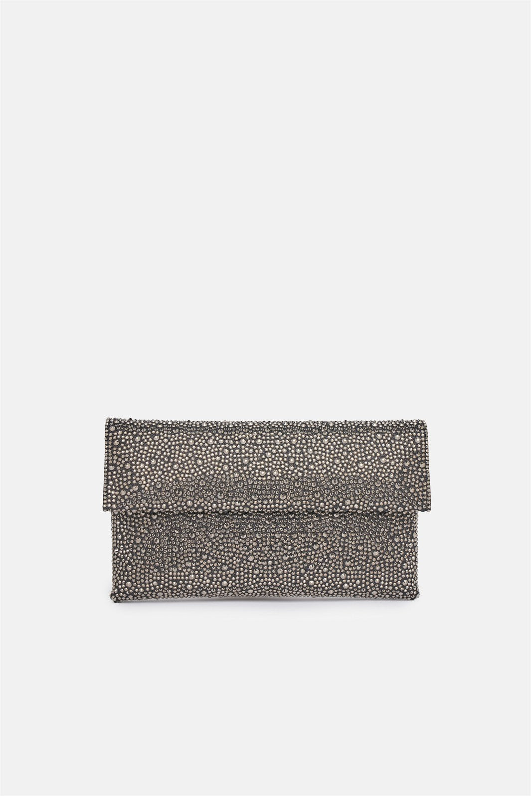 Carena – pochette strass nera e grigia | TWENTYFOURHAITCH – vista frontale