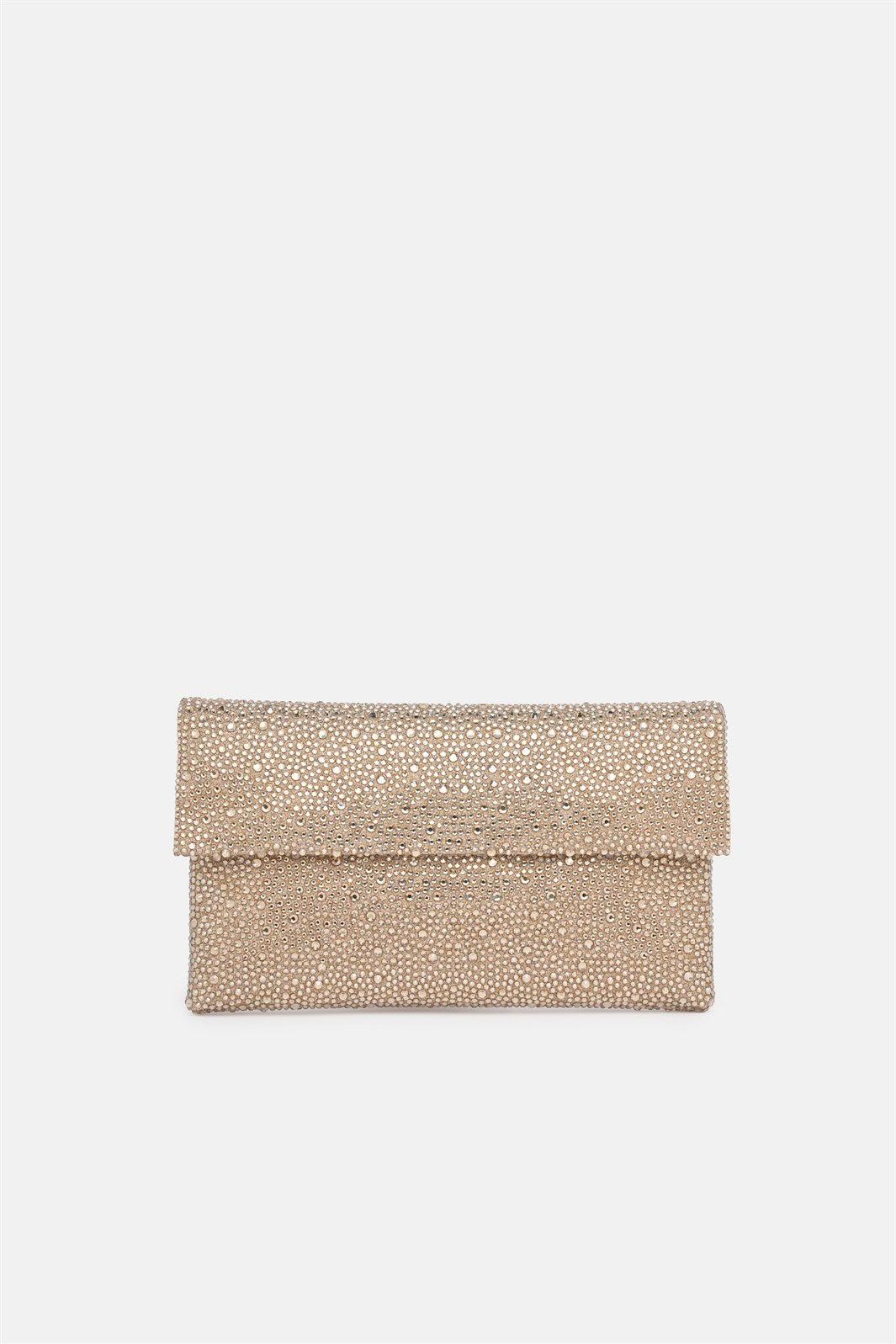 Carena – pochette strass oro | TWENTYFOURHAITCH – vista frontale
