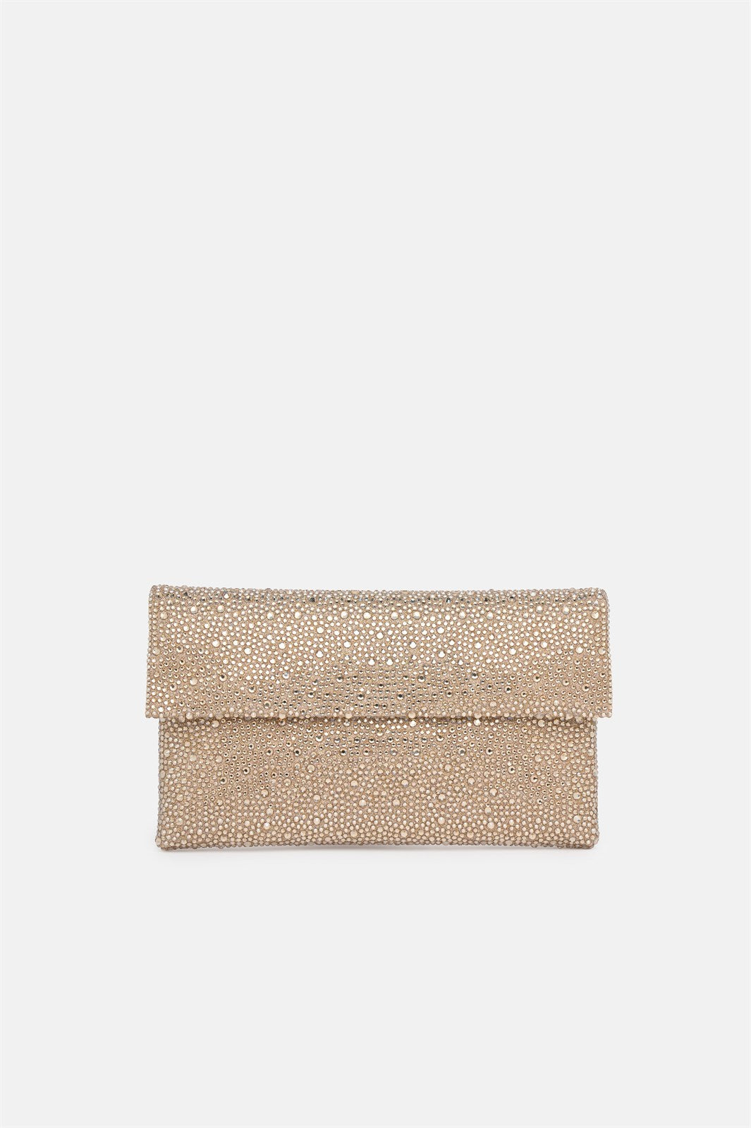 Carena – pochette strass oro | TWENTYFOURHAITCH – vista frontale