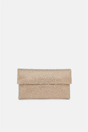 Carena – pochette strass oro | TWENTYFOURHAITCH – vista frontale