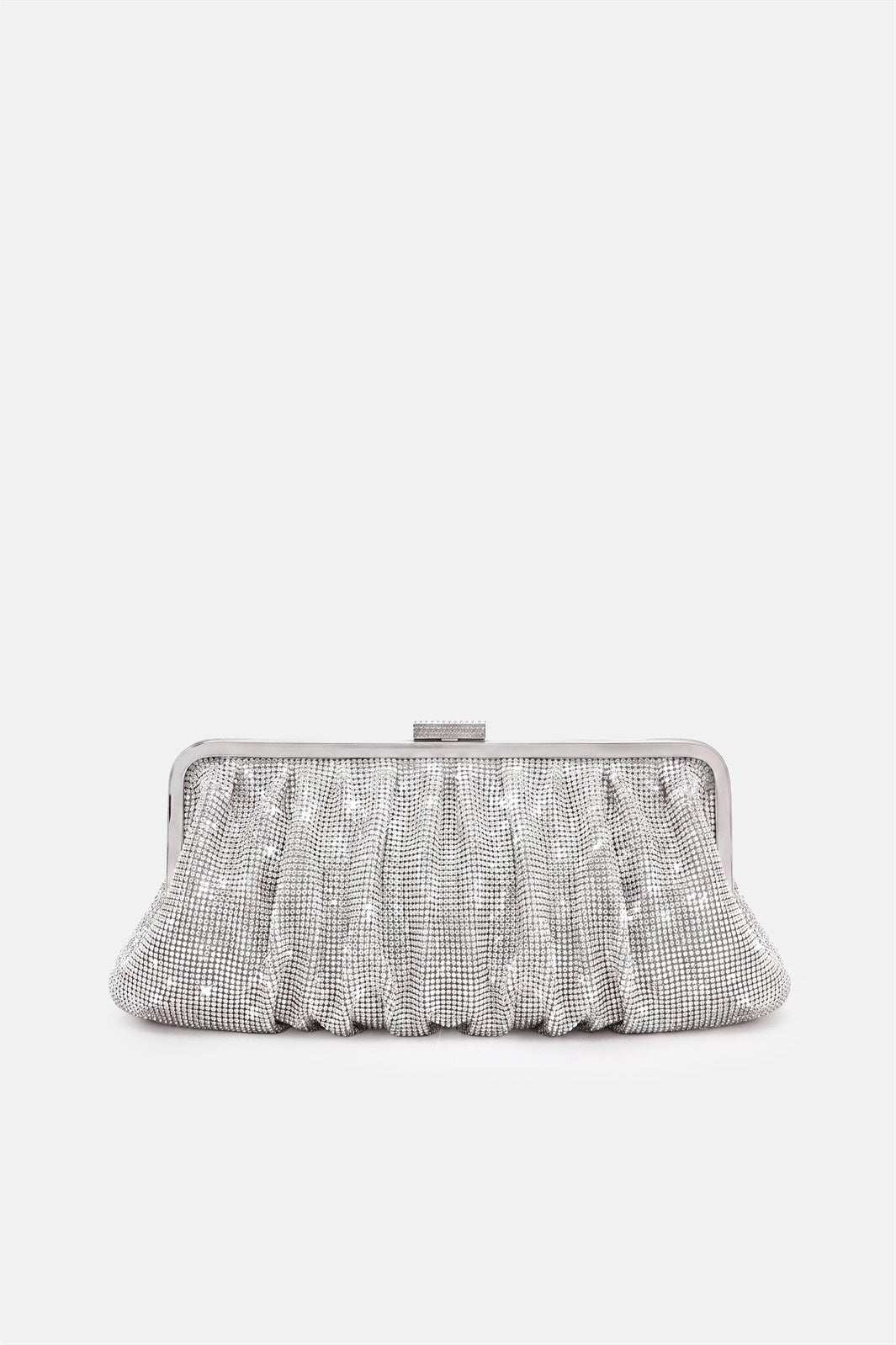 Zevara – silver pochette | TWENTYFOURHAITCH – front view