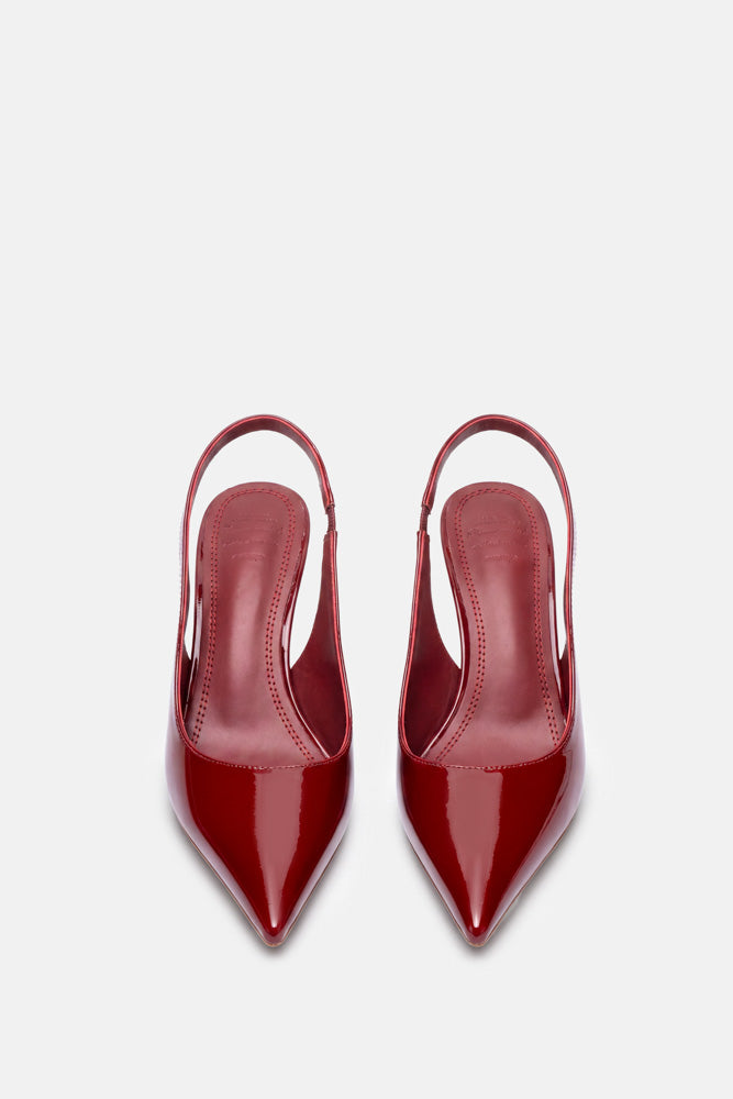Ayora – slingback bordeaux | TWENTYFOURHAITCH – vista frontale