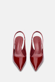 Ayora – burgundy slingbacks | TWENTYFOURHAITCH – front view