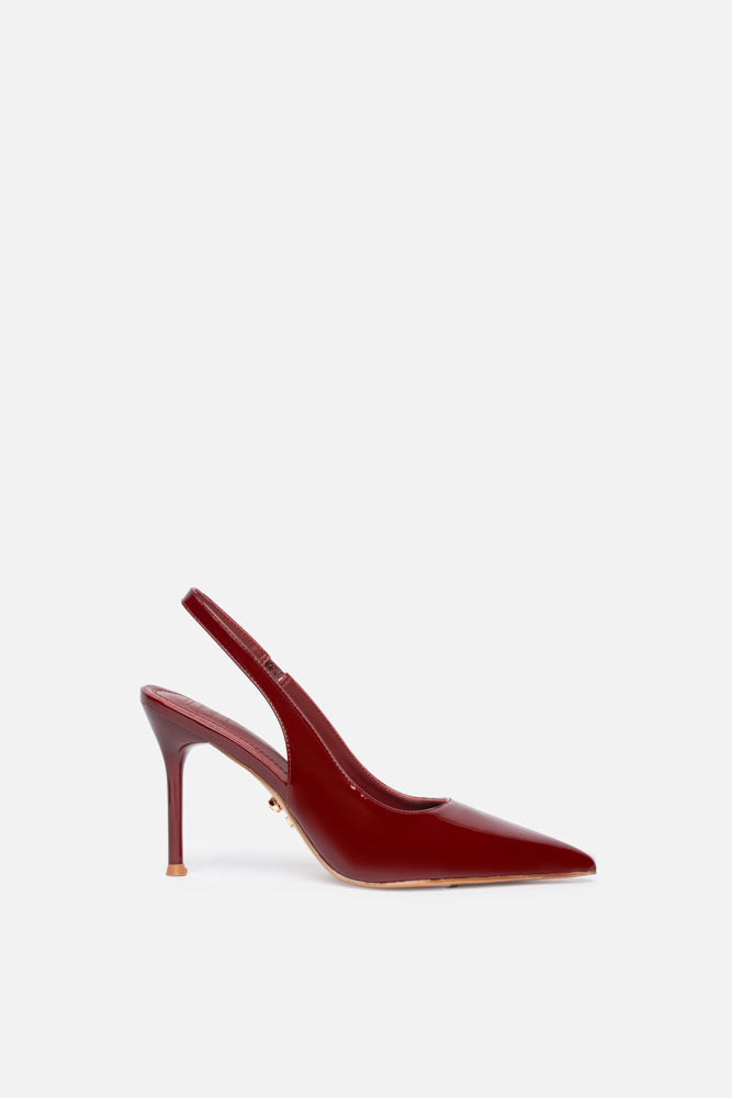 Ayora – slingback bordeaux | TWENTYFOURHAITCH – vista laterale
