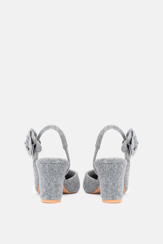 Kriva – slingback grigio nero | TWENTYFOURHAITCH – vista retro