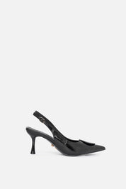 Velve – slingback nero | TWENTYFOURHAITCH – vista laterale