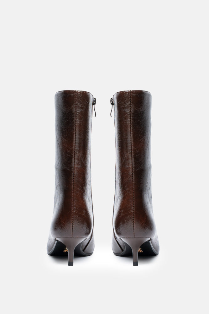 Neyra – brown ankle boots | TWENTYFOURHAITCH – back view