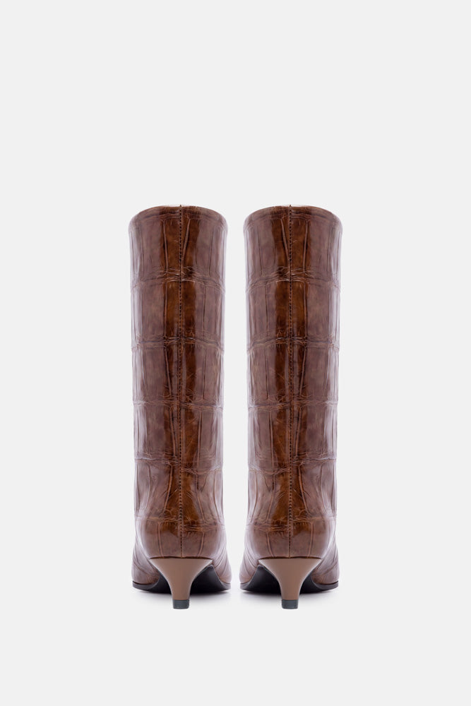 Olenor – brown ankle boots | TWENTYFOURHAITCH – back view