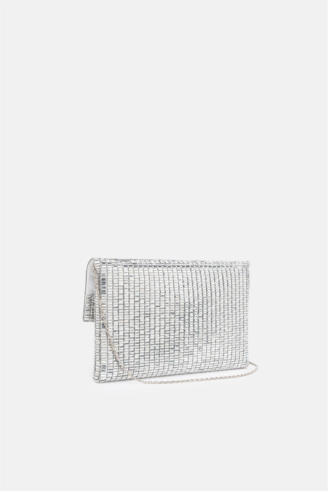 Vega Pixel – pochette argento | TWENTYFOURHAITCH – vista laterale
